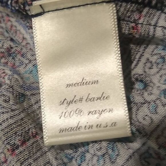 Anthropologie Blue and Black Patterned Dress - Picture 6 of 9